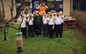 Keen birders at a local school